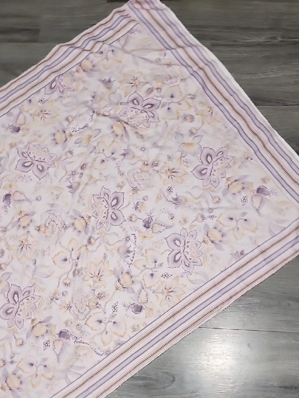 NWT Plush Drawstring Beach Towel Victoria Secret Backpack - Lavender Floral